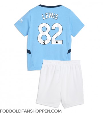 Manchester City Rico Lewis #82 Hjemmebanetrøje Børn 2024-25 Kortærmet (+ Korte bukser)